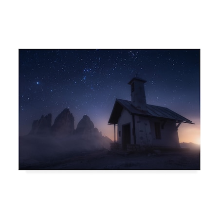 Luca Rebustini 'Starry Night In Dolomites' Canvas Art,12x19